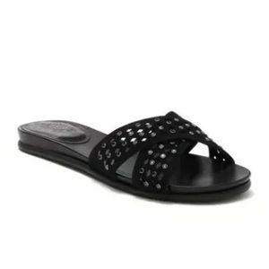 VINCE CAMUTO ENDANA BLACK STUDDED SLIP ON SANDAL IN GREAT CONDITION (12)